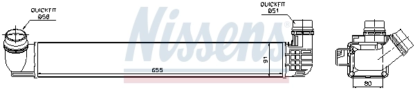 Chłodnica intercoolera 96545 Nissens