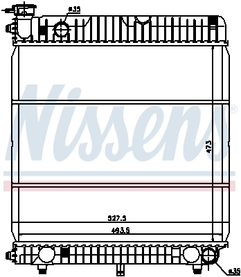 Chłodnica silnika 62635 Nissens