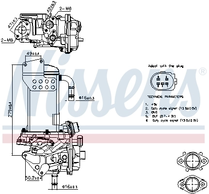 Chłodnica układu recyrkulacji spalin EGR Nissens 98325 cena, od 204,69 USD