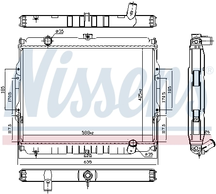 Chłodnica silnika Mitsubishi HR171501