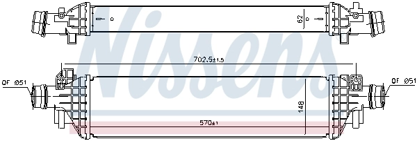 Chłodnica intercoolera Nissens 96173