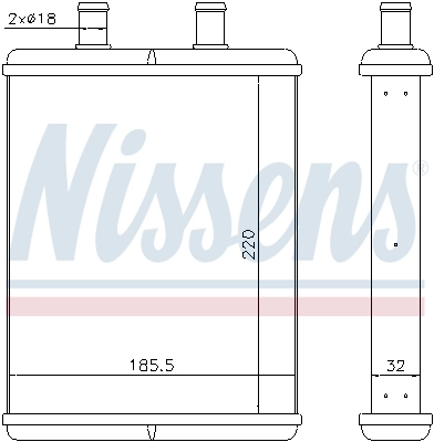 Chłodnica nagrzewnicy (ogrzewacza) Nissens 71817