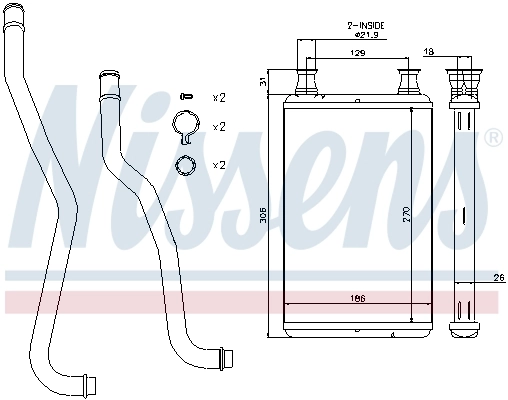 Chłodnica nagrzewnicy (ogrzewacza) Chrysler 300 C sedana (2005 - 2010) cena, od 76,59 USD