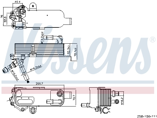 Do koszyka 20C1L81 Polcar Chłodnica automatycznej/mechanicznej skrzyni biegów