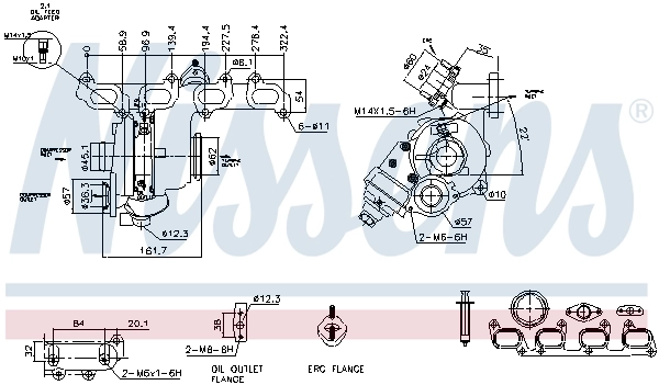 Turbina Volkswagen Caddy III awangarda (2KA, 2KH, 2CA, 2CH) (2004 - 2015) cena, od 288,37 USD