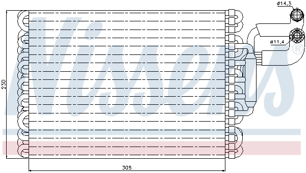 Parownik klimatyzacji 92059 Nissens