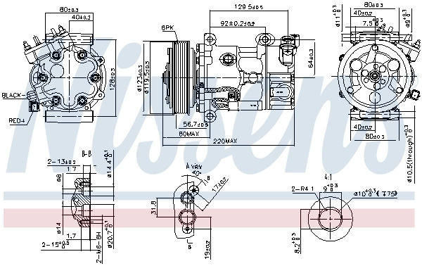 Sprężarka klimatyzacji Nissens 890743 cena, od 79,99 USD