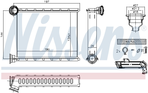 73345 Nissens Chłodnica nagrzewnicy (ogrzewacza)
