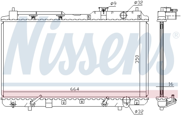 Chłodnica silnika 681021 Nissens