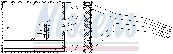 Chłodnica nagrzewnicy (ogrzewacza) Nissens 77642