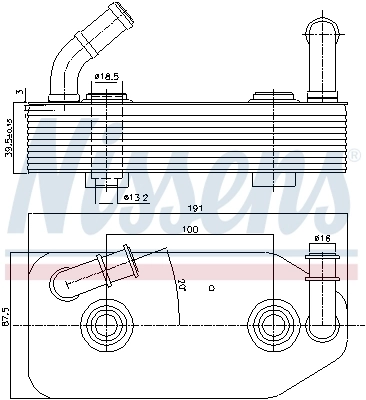 Chłodnica automatycznej/mechanicznej skrzyni biegów Nissens 90667