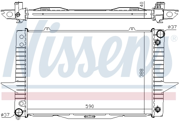 Chłodnica silnika 65540A Nissens