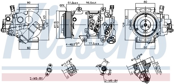 Sprężarka klimatyzacji Nissens 890809 cena, od 125,48 USD