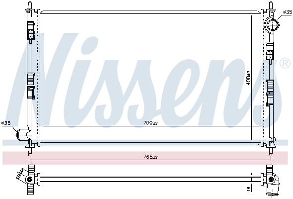 606855 Nissens Chłodnica silnika