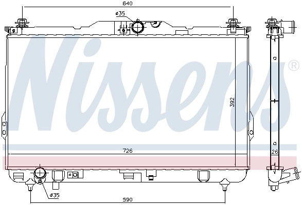 Chłodnica silnika 675017 Nissens