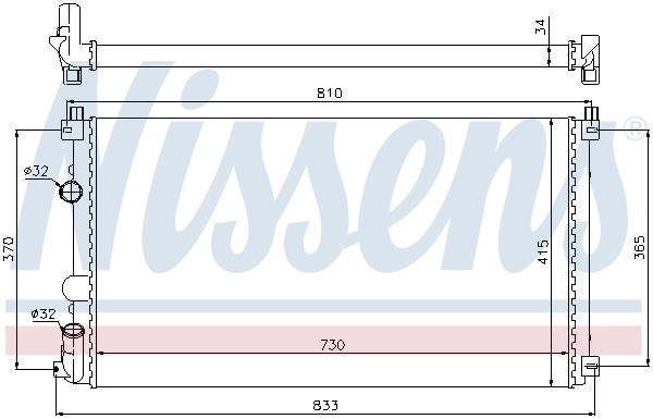 Chłodnica silnika 63819 Nissens