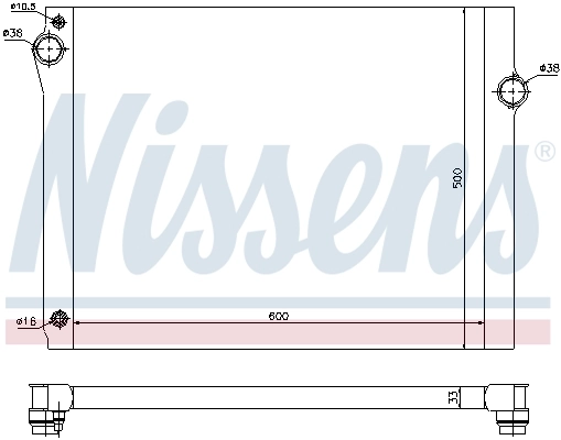 Chłodnica silnika 60768 Nissens