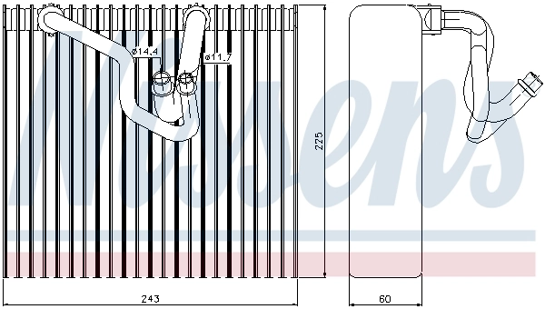 Parownik klimatyzacji 92187 Nissens