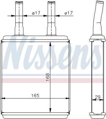 Chłodnica nagrzewnicy (ogrzewacza) Nissens 77604