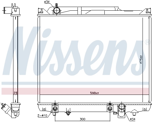 Chłodnica silnika 641776 Nissens
