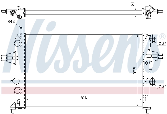 Chłodnica silnika Nissens 63091
