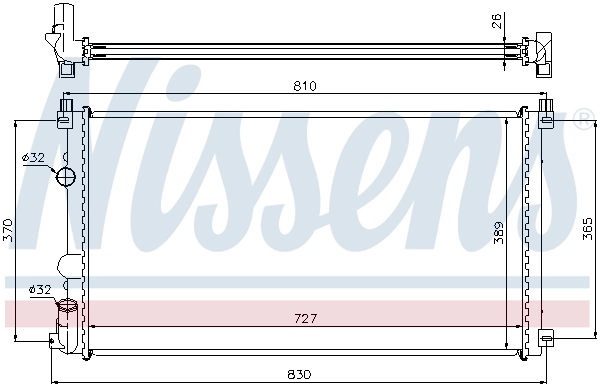 Chłodnica silnika 63824A Nissens