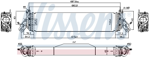 Chłodnica intercoolera Nissens 961545