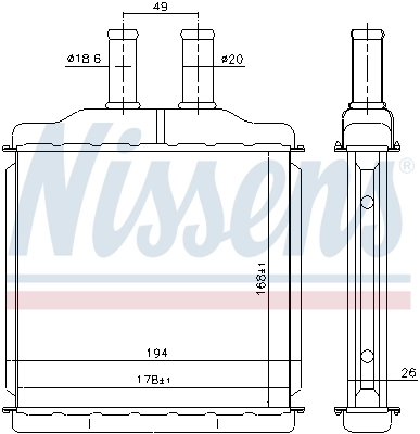 Chłodnica nagrzewnicy (ogrzewacza) Nissens 76509