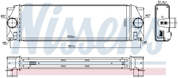 Chłodnica intercoolera 96628 Nissens