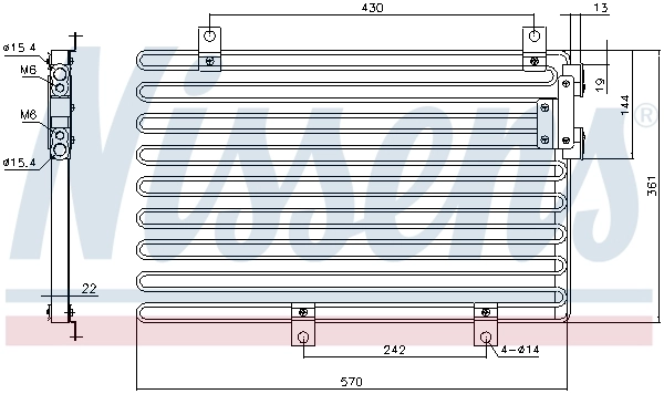 Chłodnica klimatyzacji 60610662 Fiat/Alfa/Lancia