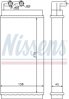 Chłodnica nagrzewnicy (ogrzewacza) Nissens 70230