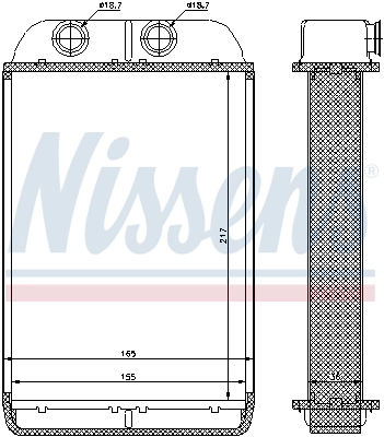 Chłodnica nagrzewnicy (ogrzewacza) Nissens 70232
