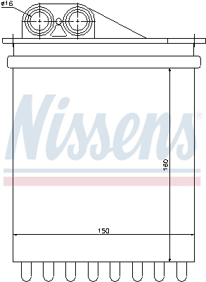 Chłodnica nagrzewnicy (ogrzewacza) tylna 72040 Nissens