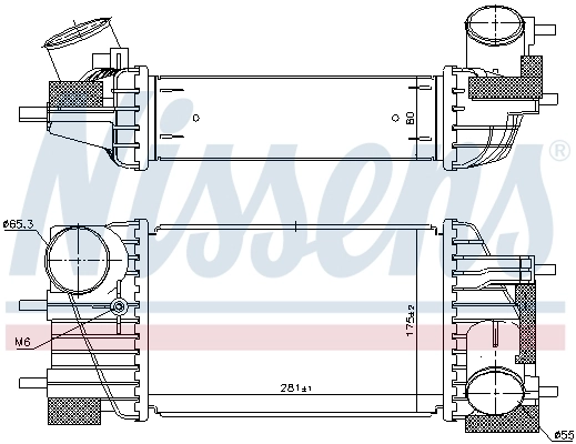 Do koszyka Chłodnica intercoolera Nissan JUKE JPN F15