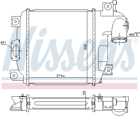 Chłodnica intercoolera Nissens 961424