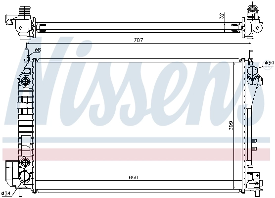 Chłodnica silnika 63023A Nissens