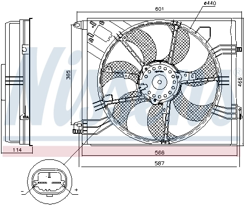  Wentylator elektryczny układu chłodzenia kompletny (silnik+wirnik) Renault Megane 4