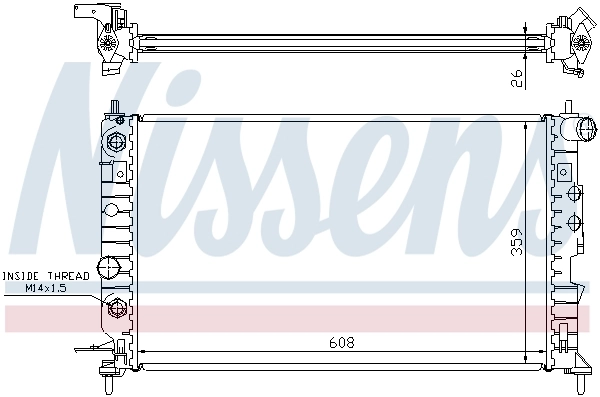 Chłodnica silnika 630771 Nissens