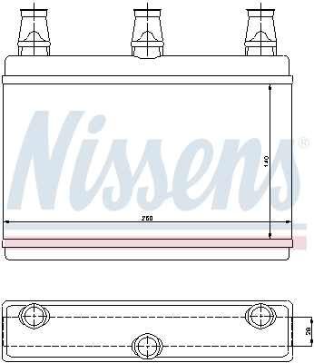 Chłodnica nagrzewnicy (ogrzewacza) Nissens 70522