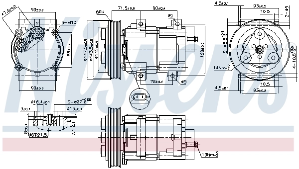 Sprężarka klimatyzacji Ford Ka hatchback (RBT) (1996 - 2008) cena, od 44,69 USD