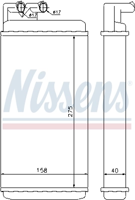 Chłodnica nagrzewnicy (ogrzewacza) Nissens 70220