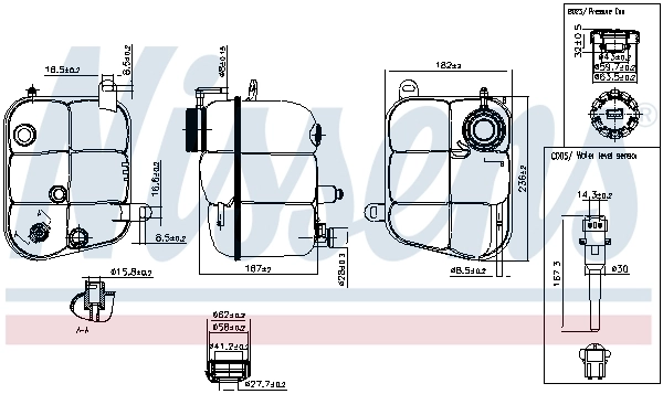 Zbiorniczek wyrównawczy układu chłodzenia do Mercedes S  W140