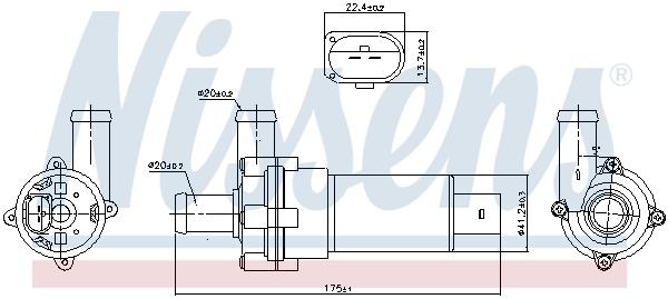 Pompa chłodzenia wodą, dodatkowa elektryczna Nissens 831053
