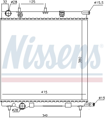 Chłodnica silnika Nissens 61284