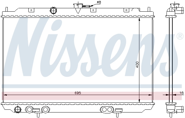 Chłodnica silnika 68718 Nissens
