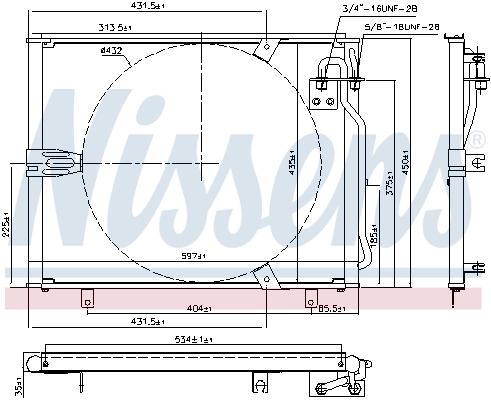 Chłodnica klimatyzacji Nissens 94158 cena, od 116,18 USD