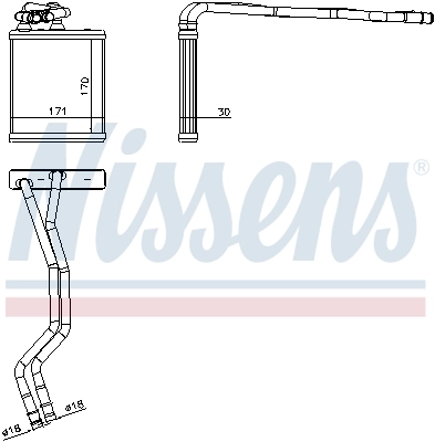Chłodnica nagrzewnicy (ogrzewacza) Nissens 71771