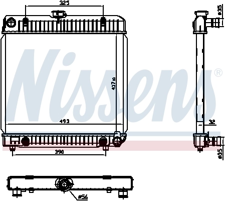 Chłodnica silnika 62740 Nissens