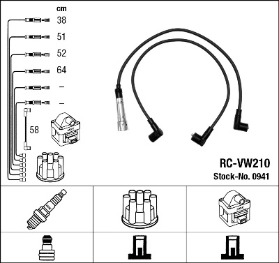 Zestaw przewodów wysokiego napięcia Audi 80 B3 sedana (89, 89Q, 8A) (1986 - 1991) cena, od 34,73 USD