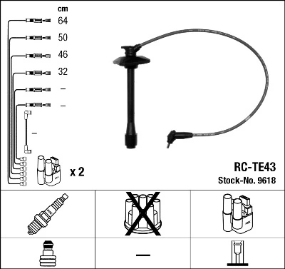 Zestaw przewodów wysokiego napięcia do Toyota Camry III V10